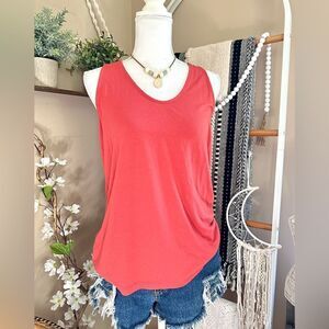 3/$10 Lou & Grey Twist Back Jersey Knit Relaxed Tank Top